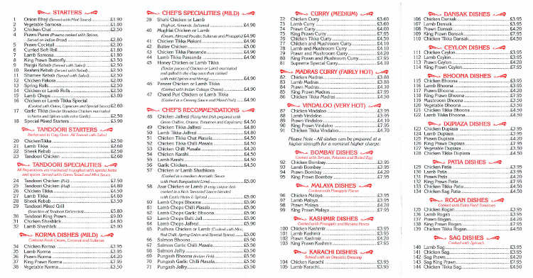 Menu Image
